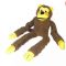 Macaco Chalesco Brinquedo Para Cães Pelúcia Marrom